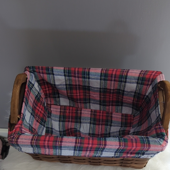 3 For $30. Wicker Basket with Red Plaid Lining - Picture 7 of 13